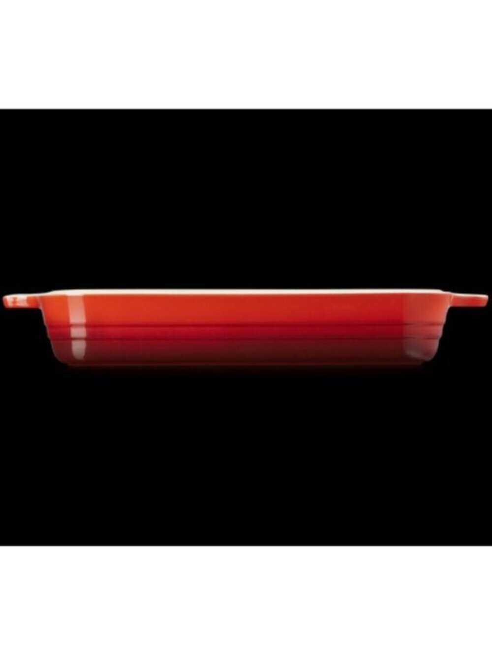 LE CREUSET Classic Stoneware Rectangular Baking Dish Cerise Red 7"x10" 25cm NWT - Picture 5 of 7